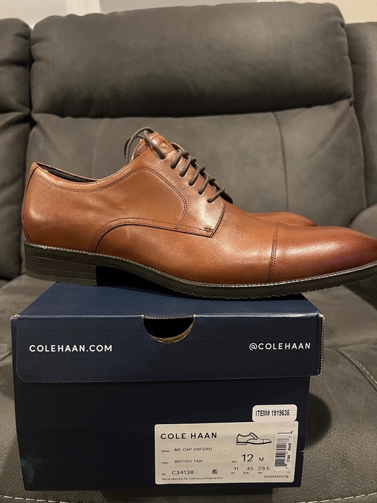 Cole Haan Men’s Cap-Toe Oxford in Brown Leather